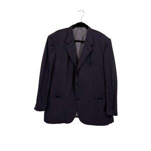 Brioni Mens Senato Blazer Jacket‎ Blue 3 Button Notch Lapel Houndstooth Check